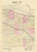 Vintage Map of Holt County, Nebraska 1885