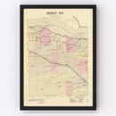 Vintage Map of Holt County, Nebraska 1885