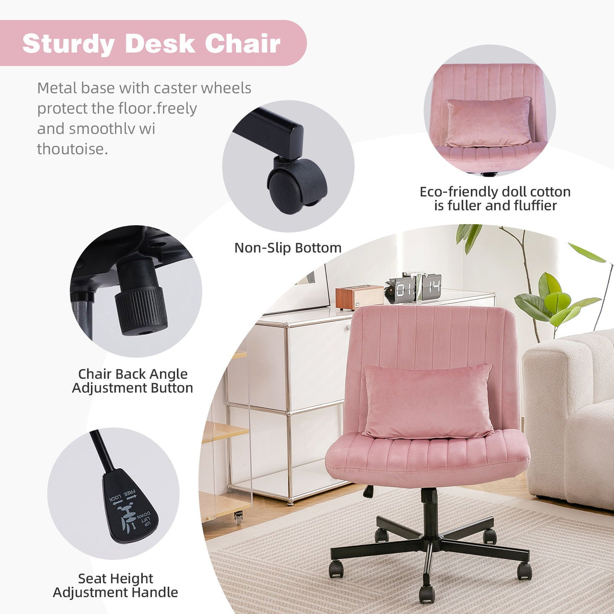 Criss Cross Office Chair With Adjustable Height, Ergonomic Design, photo 15 of 35
