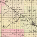 Vintage Map of Johnson County, Nebraska 1885