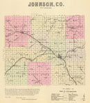 Vintage Map of Johnson County, Nebraska 1885