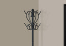 Coat Rack, Hall Tree, Free Standing, 8 Hooks, Entryway, Umbrella Holder, Transitional - Black by HouseOfZazla