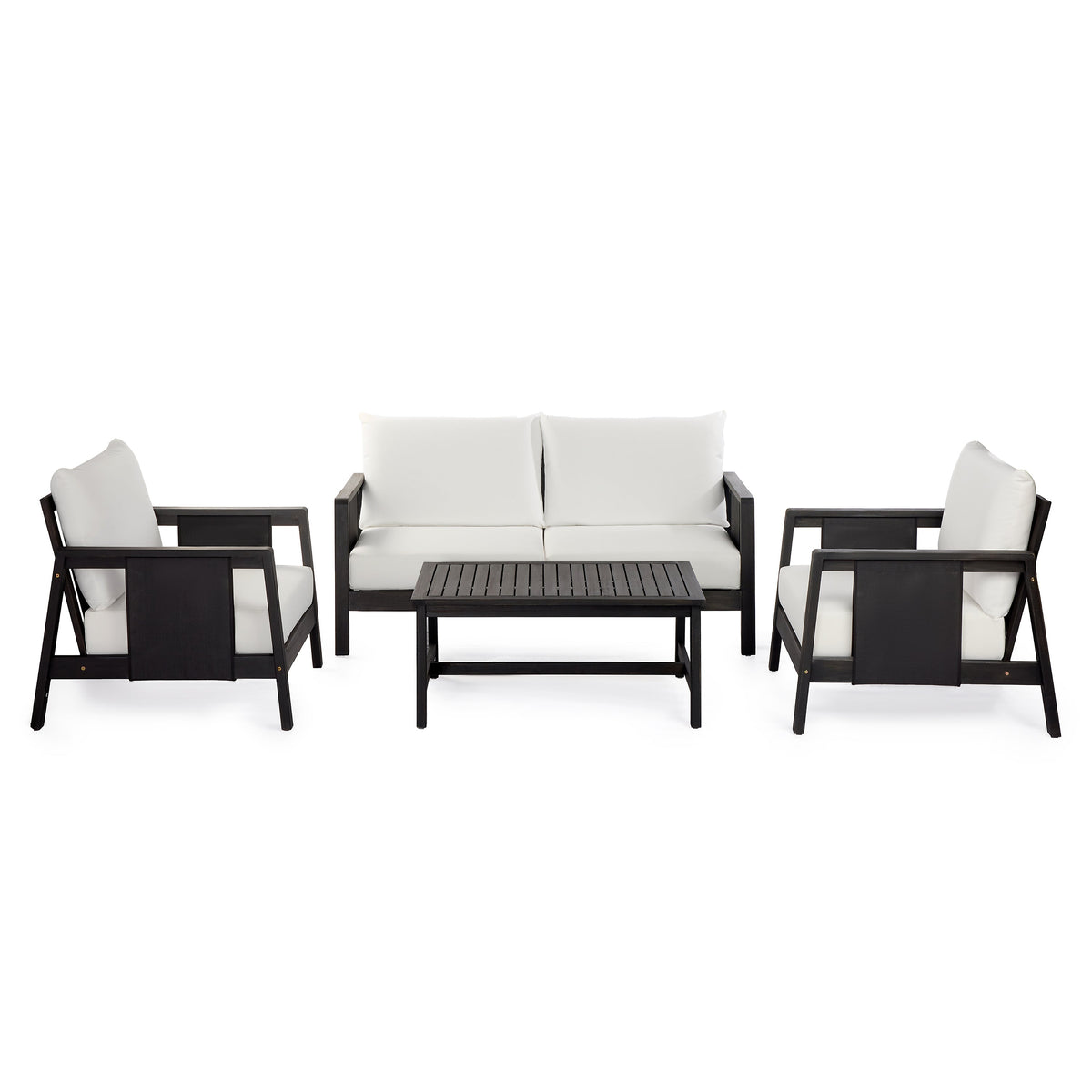 4-Piece Outdoor Sofa Set with Cushions, photo 7 of 10
