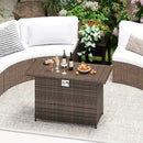 44.5 Inch Propane Fire Pit Table Rattan Gas 2-in-1 with Stainless Steel Burner by LJGDeals