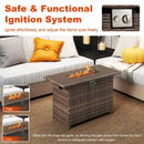 44.5 Inch Propane Fire Pit Table Rattan Gas 2-in-1 with Stainless Steel Burner by LJGDeals