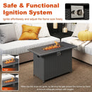 44.5 Inch Propane Fire Pit Table Rattan Gas 2-in-1 with Stainless Steel Burner by LJGDeals
