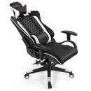 Massage Gaming Chair with Lumbar Support and Headrest by LJGDeals