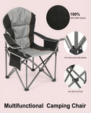 500 lbs Heavy Duty Folding Camping Chair w/ Cup Holder & Cooler Bag | Portable Outdoor Beach Seat by 2Dropme