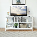 Wooden TV Stand Entertainment for TVs up to 55 Inch with X-Shaped Frame by LJGDeals