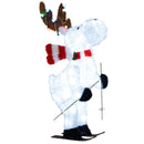 44" Animated Christmas Reindeer Pre-lit Skiing Deer Decoration by LJGDeals