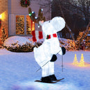 44" Animated Christmas Reindeer Pre-lit Skiing Deer Decoration