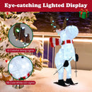 44" Animated Christmas Reindeer Pre-lit Skiing Deer Decoration by LJGDeals