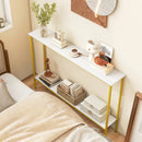 44 Inch Console Table with Shelf with Dual Anti-Tipping Kits by LJGDeals