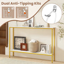 44 Inch Console Table with Shelf with Dual Anti-Tipping Kits by LJGDeals