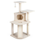 44 Inch Tall Kitten Tower with Condo and 2 Plush Perches by LJGDeals
