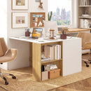 44 Inch Wooden Computer Desk with Bookshelf for Small Space by LJGDeals