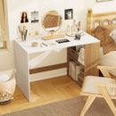 44 Inch Wooden Computer Desk with Bookshelf for Small Space by LJGDeals