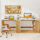 44 Inch Wooden Computer Desk with Bookshelf for Small Space by LJGDeals