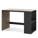 44 Inch Wooden Computer Desk with Bookshelf for Small Space by LJGDeals