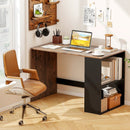 44 Inch Wooden Computer Desk with Bookshelf for Small Space by LJGDeals