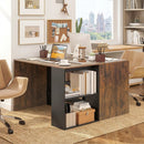 44 Inch Wooden Computer Desk with Bookshelf for Small Space by LJGDeals