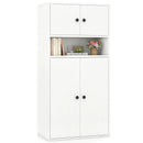 44 Inches Tall Bookshelf with Doors and Adjustable Shelf by LJGDeals