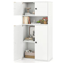 44 Inches Tall Bookshelf with Doors and Adjustable Shelf by LJGDeals