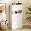 44 Inches Tall Bookshelf with Doors and Adjustable Shelf