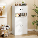 44 Inches Tall Bookshelf with Doors and Adjustable Shelf by LJGDeals