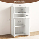 44 Inches Tall Bookshelf with Doors and Adjustable Shelf by LJGDeals