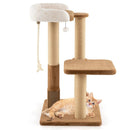 44 Inches Modern Cat Tree for Indoor Cats with Plush Padded Perch and Dangling Ball-Coffee by LJGDeals