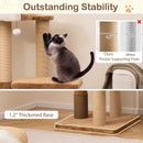 44 Inches Modern Cat Tree for Indoor Cats with Plush Padded Perch and Dangling Ball-Coffee by LJGDeals