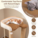 44 Inches Modern Cat Tree for Indoor Cats with Plush Padded Perch and Dangling Ball-Coffee by LJGDeals