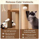 44 Inches Modern Cat Tree for Indoor Cats with Plush Padded Perch and Dangling Ball-Coffee by LJGDeals