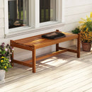44" Patio Wood Bench Set of by LJGDeals