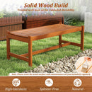 44" Patio Wood Bench Set of by LJGDeals