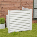 44 x 45 Inch Vinyl Picket Fence Panels with Metal Ground Stakes-White by LJGDeals