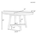 Gia Round Extendable Dining Table with 16" Leaf Wood by HouseOfZazla