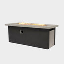 Outdoor 60-Inch Rectangular Dark Grey Concrete Fire Pit Table
