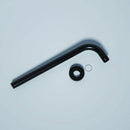 16" Shower Arm With Flange, Stainless Steel, Rust Resistant Design - Matte Black by HouseOfZazla