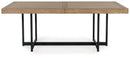 Tomtyn - Rectangular Dining Room Extension Table - Light Brown