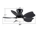 Low Profile Flush Mount Ceiling Fan With Light