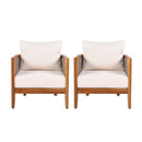2 Pieces Outdoor Unique Tub Design Armchair with Woven Rope by HouseOfZazla