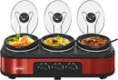 Triple Slow Cooker, Buffet Food Warmer