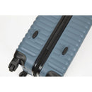 3 Piece Luggage Sets ABS Lightweight Suitcase with Two Hooks, Spinner Wheels, TSA Lock, (20/24/28) Blue