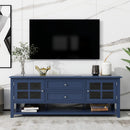 TV Stand, Entertainment Center With Dual Drawers And Hidden Storage, Cabinet With Soft Closing Doors And Sleek Panel Design by Unique Piece Furniture