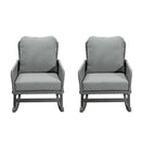 Contemporary Minimalist Wicker Rocking Chair With Soft Cushions And Durable Wooden Frame