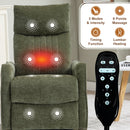 Green Heat Massage Manual Recliner Chair