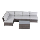 Comfortable Modern Patio Rattan Sectional Set With Cushions by Unique Piece Furniture