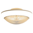 RGB Dimmable LED Enclosed Ceiling Fan With Remote Control, Bladeless Design - White by Unique Piece Furniture